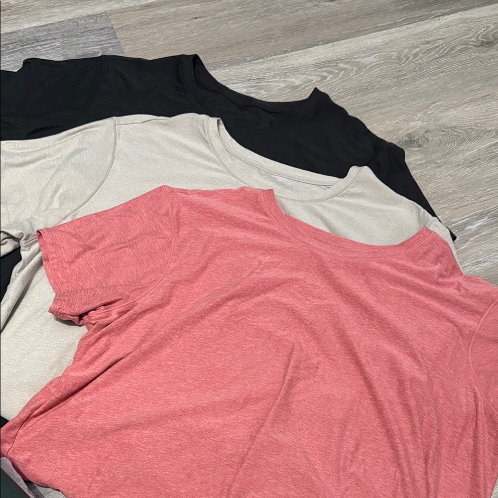Balance Collection Women's Short Sleeve Tops - Black, Cream, and Pink
